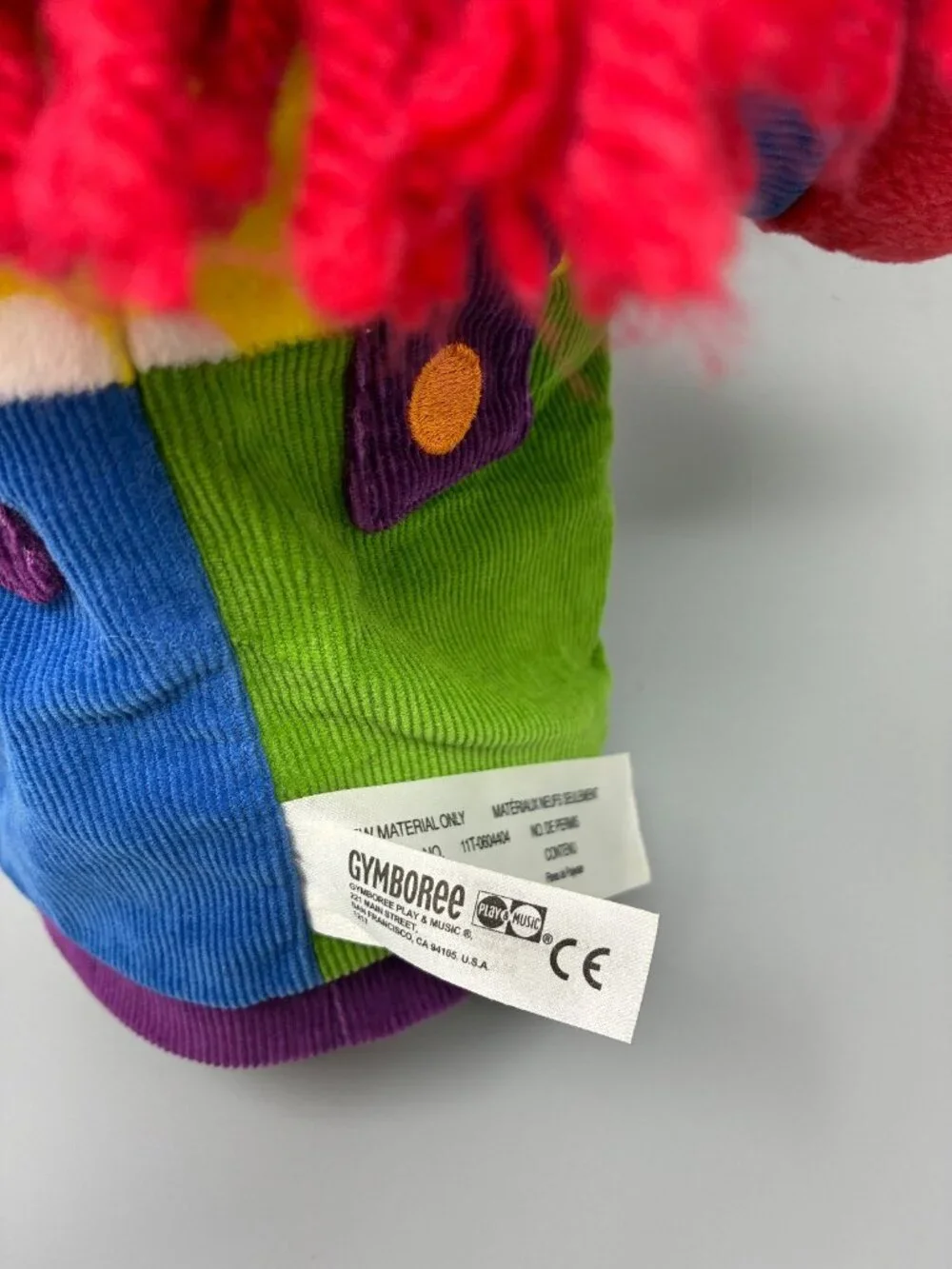 Gymboree Play & Music Musical Clown Plush Toy Colorful Learning Toddler Vintage